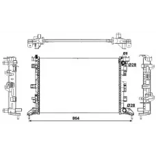 Радіатор охолодження Renault Laguna III 1.6/2.0 16V/2.0dCi 07-15 (МКПП)