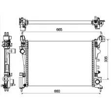 Радіатор охолодження Opel Corsa D/E 1.2-1.4 09-