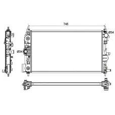 Радіатор охолодження Chevrolet Cruze 1.6/2.0CDI 09-