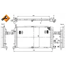 Радіатор охолодження Opel Astra H/Zafira A/B 1.3-1.9 CDTI 04-
