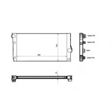 Радіатор охолодження BMW 5 (F10) 10-16 (N55)