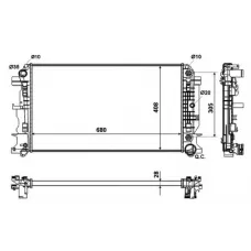 Радіатор охолодження MB Sprinter 06- (+/-AC; АКПП)