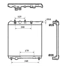 Радіатор охолодження Citroen C3/Peugeot 207/208 1.4/1.6 07-