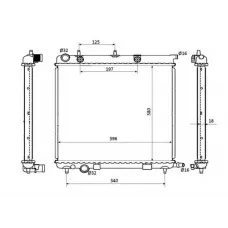 Радіатор охолодження Citroen C2/C3/Peugeot 1007/207 1.1-1.6 03-