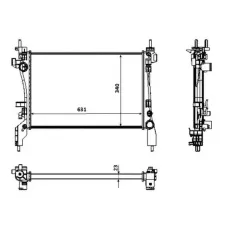 Радіатор охолодження Citroen Nemo/Fiat Qubo/Peugeot Bipperi 07-