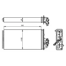 Радіатор пічки MB Vito 2.0-2.8 96-03 OM 611/M111/M104/OM 601