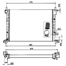 Радіатор охолодження Ford Fiesta/Mazda 121 1.25-1.8 89-03