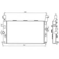 Радіатор охолодження Opel Meriva A 1.4-1.8 03-10