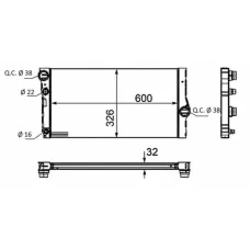 Радіатор охолодження BMW 5 (F10)/7 (F01-F04) 10-16 B47/N47/N57