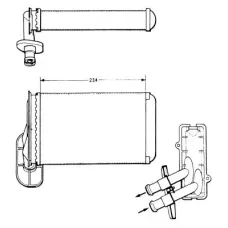 Радіатор пічки VW Caddy II/Golf I-IV 1.4-1.9 TDI 95-02