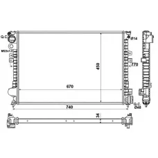 Радіатор охолодження Fiat Scudo 1.9D/2.0JTD