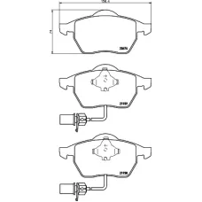Колодки гальмівні (передні) Audi A4/A6/VW Passat 96-05 (Teves) Q+ (з датчиками)