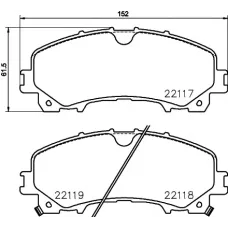 Колодки гальмівні (передні) Nissan Koleos 16-/X-Trail/Infiniti Q50/Q60/QX50 13-/Renault Koleos 16-