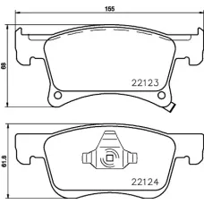 Колодки гальмівні (передні) Opel Corsa E 14-/Chevrolet Orlando 18- (Teves) Q+