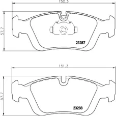 Колодки гальмівні (передні) BMW 3 (E36/E46) 90- (Teves) Q+