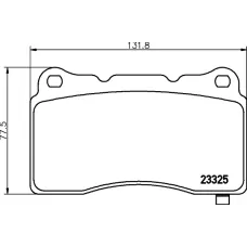 Колодки гальмівні (передні) Tesla Model S/X 13- (Brembo) (131.8x77x.3x15) Q+