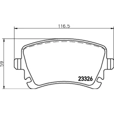 Колодки гальмівні (задні) VW T5 (Lucas) Q+ (з датчиком)