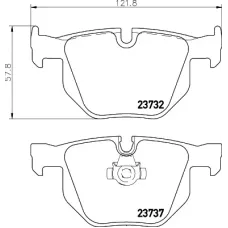 Колодки гальмівні (задні) BMW 5 (E60/E61)/6 (E63/E64) 03-10 (Teves) Q+