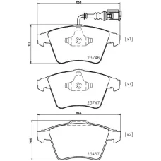 Колодки гальмівні (передні) VW T5/Multivan V 03-15/Multivan VI 15- (Ate-Teves) Q+ (з датчиком)