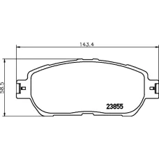 Колодки гальмівні (передні) Toyota Camry/Lexus ES 01-08 (Akebono)