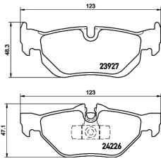 Колодки гальмівні (задні) BMW 1(E81/82/87)/3 (E90-E93)/X1 (E84) 03-13 (Teves) Q+