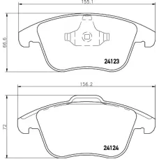 Колодки гальмівні (передні) Land Rover Freelander/Ford Mondeo IV 1.8-2.5 07- (Teves) Q+