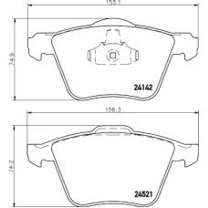 Колодки гальмівні (передні) Ford Galaxy/S-max/ Volvo S80/V60/V70 06- (Teves) Q+