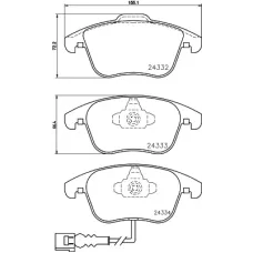 Колодки гальмівні (передні) VW Tiguan/Sharan 07- (Teves) Q+ (з датчиком)