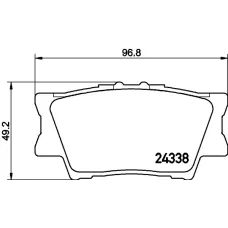 Колодки гальмівні (задні) Toyota Camry/Rav4/Lexus ES 06- (Akebono)