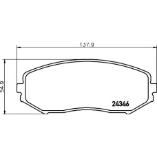 Колодки гальмівні (передні) Suzuki Grand Vitara 1.3-3.2 98- (Tokico)