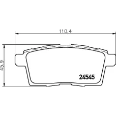 Колодки гальмівні (задні) Mazda CX-7 2.2-2.5 06-