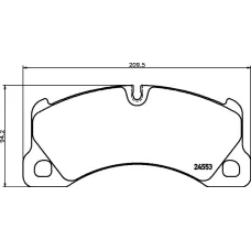 Колодки гальмівні (передні) Porsche Cayenne/VW Touareg 02- (Brembo) (209.5x94.3x16.1)