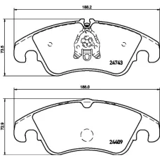 Колодки гальмівні (передні) Audi A4/A5/A7 07- (Lucas) (з датчиком)