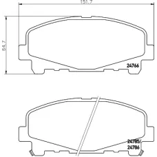 Колодки гальмівні (передні) Honda Accord VIII 07-/IX 12- (Akebono) Q+