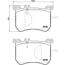 Колодки гальмівні (передні) MB S-class (W222,V222,X222)/SL-class (R231) 12- (Brembo) Q+