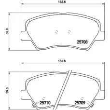 Колодки гальмівні (передні) Hyundai Elantra 10-/ i30 11-/ Kia Ceed/Cerato 12- R15 Q+