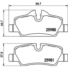Колодки гальмівні (задні) Mini Mini Cooper/One 13- B36/B37/B46/B47/B48 Q+