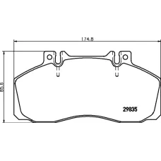 Колодки гальмівні (передні) MB 609-814/Vario (Teves)