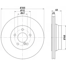 Диск гальмівний (задній) MB E-class (W211/W212/S211/S212) 02-09 (300x22) PRO+