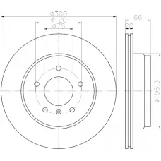 Диск гальмівний (задній) BMW 3 (F30/F31)/ 4 (F32/F36) 11- (300x20) PRO
