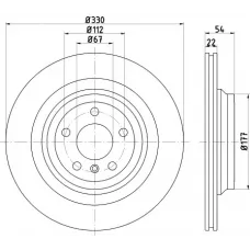 Диск гальмівний (задній) MB M-class (W166) 11-15/GLE (W166) 15-19 (330x22) PRO+