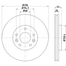 Диск гальмівний (передній) Nissan Qashqai II/X-trail 13-/ Leaf 14-/ Renault Kadjar 13- (296x26) PRO