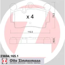 Колодки гальмівні (задні) Audi Q7/VW Touareg 2.5D-6.0D 02- (Brembo)
