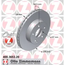 Диск гальмівний (передній) MB E-class (W211/W212/S211/S212) 02-09 (295x28) (з покриттям) (вентил.)