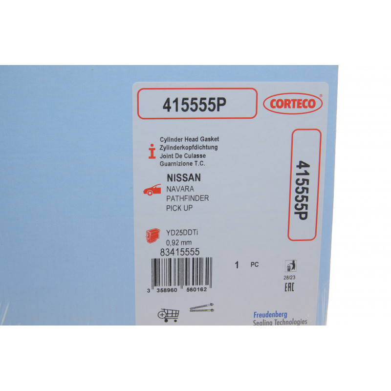 Прокладка ГБЦ Nissan Pathfinder 2.5 dCi 05- (0.92mm) (2 мітки)