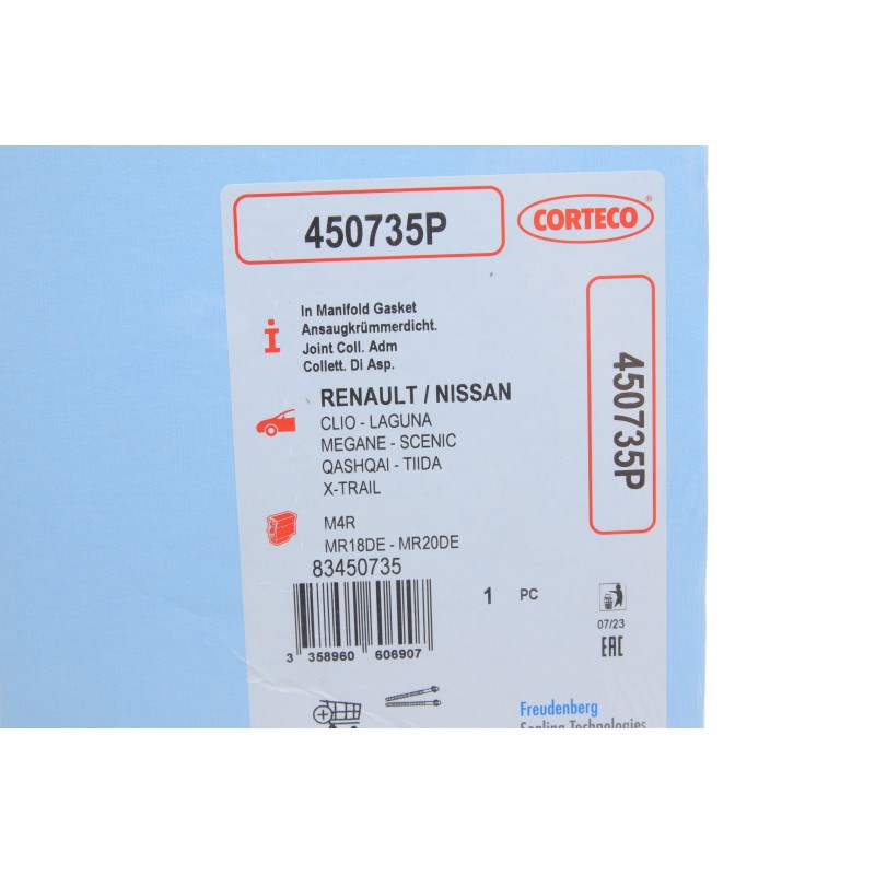 Прокладка колектора впускного Nissan Qashqai/Renault Clio 2.0 06-14