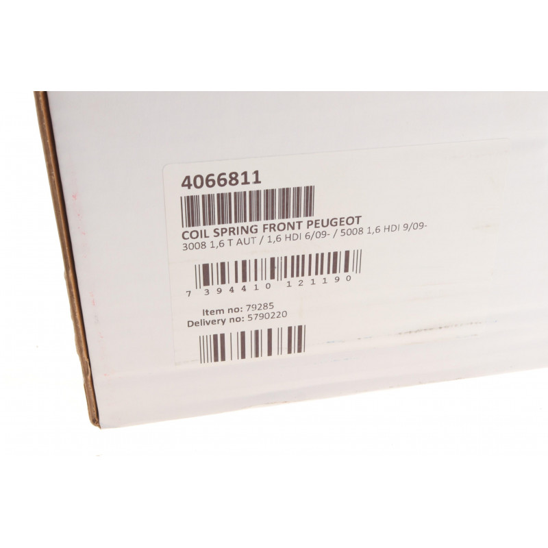 Пружина (передня) Peugeot 3008 1.6HDi (з панор.дах)/1.6THP АКПП/5008 1.6HDi (+AC) 09-17 (вен)