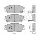 Колодки гальмівні (передні) Hyundai Accent I/II 94-05/Getz 02-10/Elantra 90-00/Pony 85-95