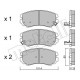 Колодки гальмівні (передні) Hyundai Sonata/Elantra 01-11/ix20 10-/Tucson/Kia Sportage/Carens 04-