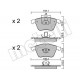 Колодки гальмівні (передні) Ford Focus/Mazda 3/Volvo C30/C70/S40/V50/Opel Vectra C 05-14/V40 12-